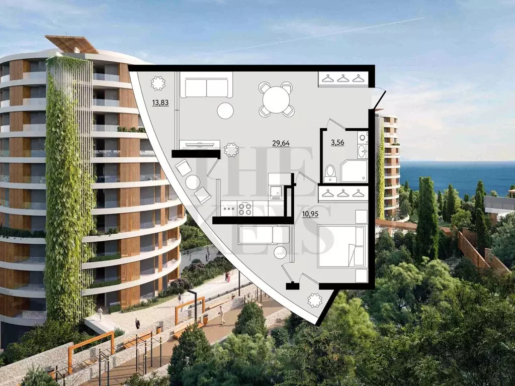 Продаётся 2-к квартира, 57.98 м - Фото 0