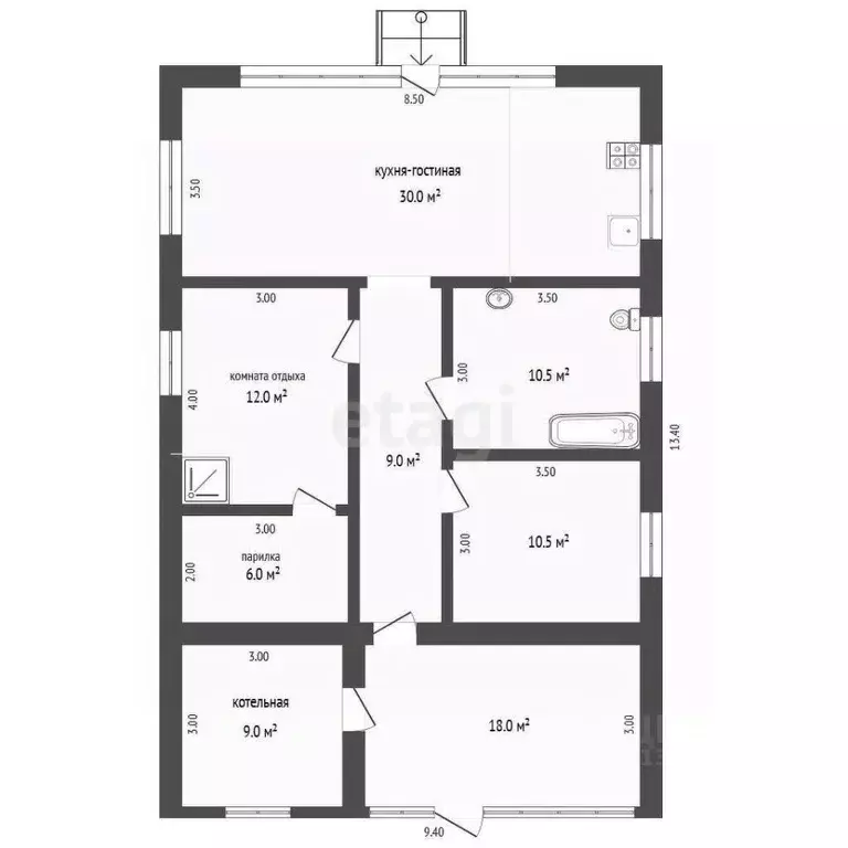 Дом в Тюменская область, Тюменский муниципальный округ, Собственников ... - Фото 1