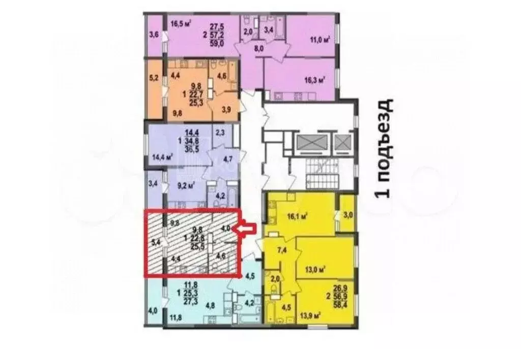 Квартира-студия: Владимир, Смоленская улица, 3Б (25.5 м) - Фото 0