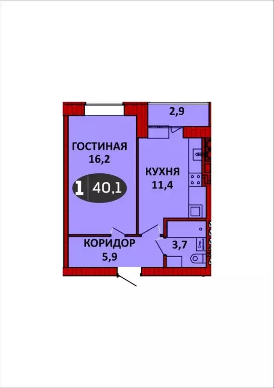 1-комнатная квартира: Калуга, микрорайон Турынино, Советская улица, ... - Фото 1