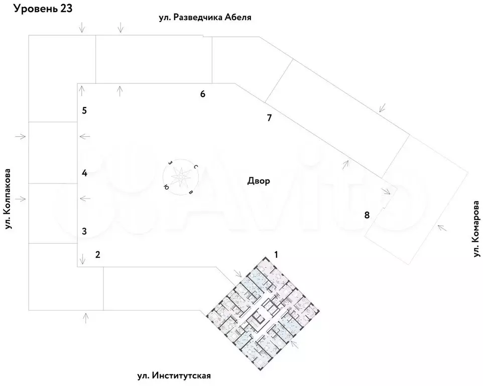 2-к. квартира, 34,4 м, 23/25 эт. - Фото 1