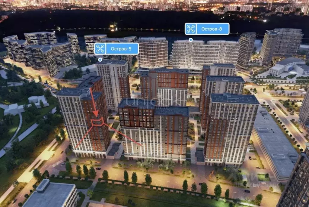 2-к кв. Москва Жилой комплекс остров, 5-й кв-л, 5 (74.8 м) - Фото 1