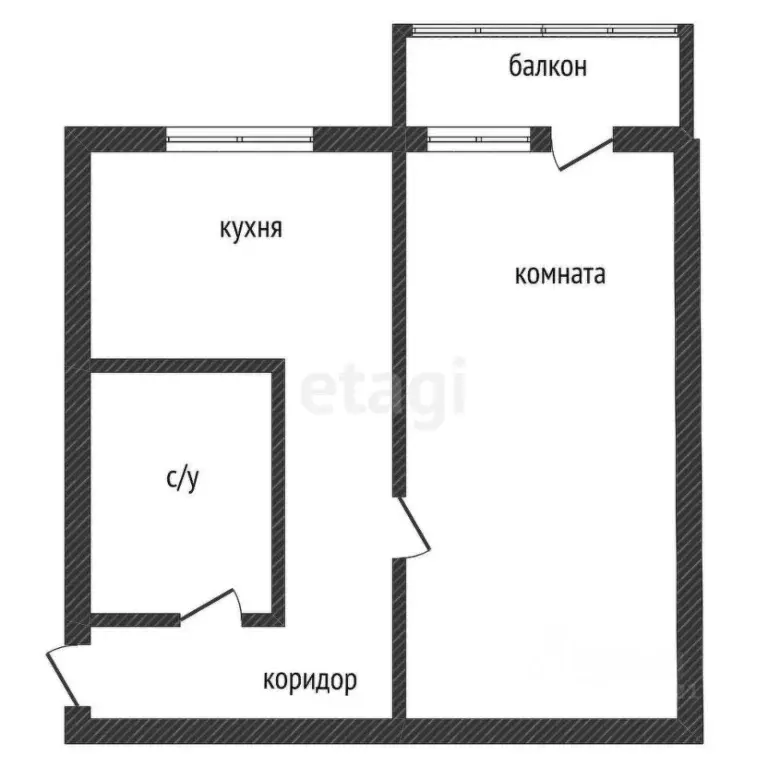 1-к кв. Костромская область, Кострома ул. Островского, 52 (30.5 м) - Фото 1