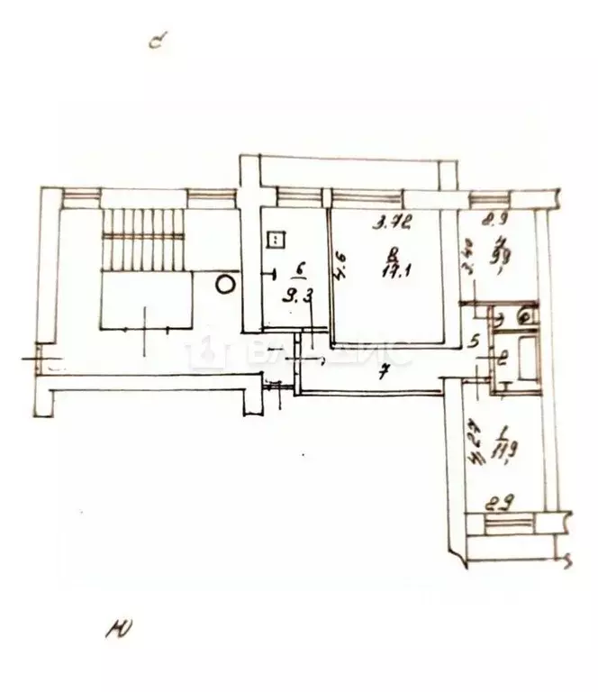 3-к кв. Калужская область, Калуга ул. Билибина, 19 (62.0 м) - Фото 2