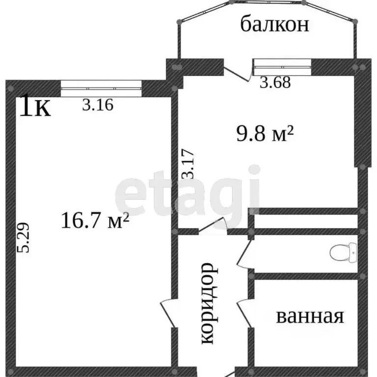 1-к кв. Белгородская область, Белгородский район, Дубовское с/пос, ... - Фото 2