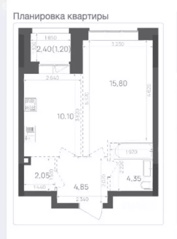 1-комнатная квартира: Казань, Краснококшайская улица, 60 (37.3 м) - Фото 2