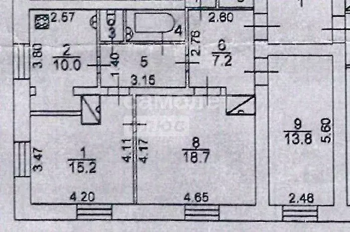 3-к кв. Вологодская область, Вологда ул. Разина, 15 (74.0 м) - Фото 2