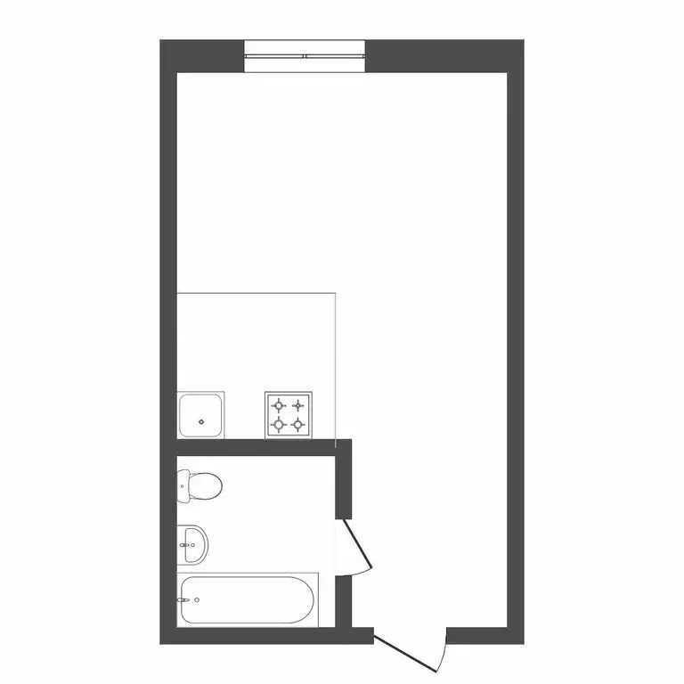 Квартира-студия: Тюмень, улица Бабарынка, 65 (20.7 м) - Фото 1