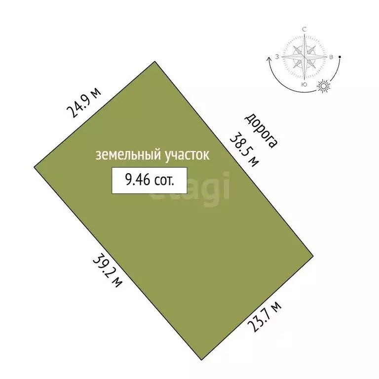 Участок в Феодосия, улица Александра Довженко (9.46 м) - Фото 1