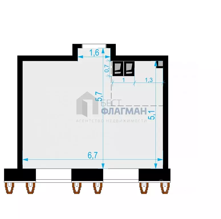 Помещение свободного назначения в Москва Выборгская ул., 18 (35 м) - Фото 2