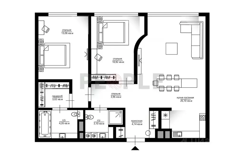 3-к кв. Москва просп. Генерала Дорохова, 39к1Г (69.9 м) - Фото 2
