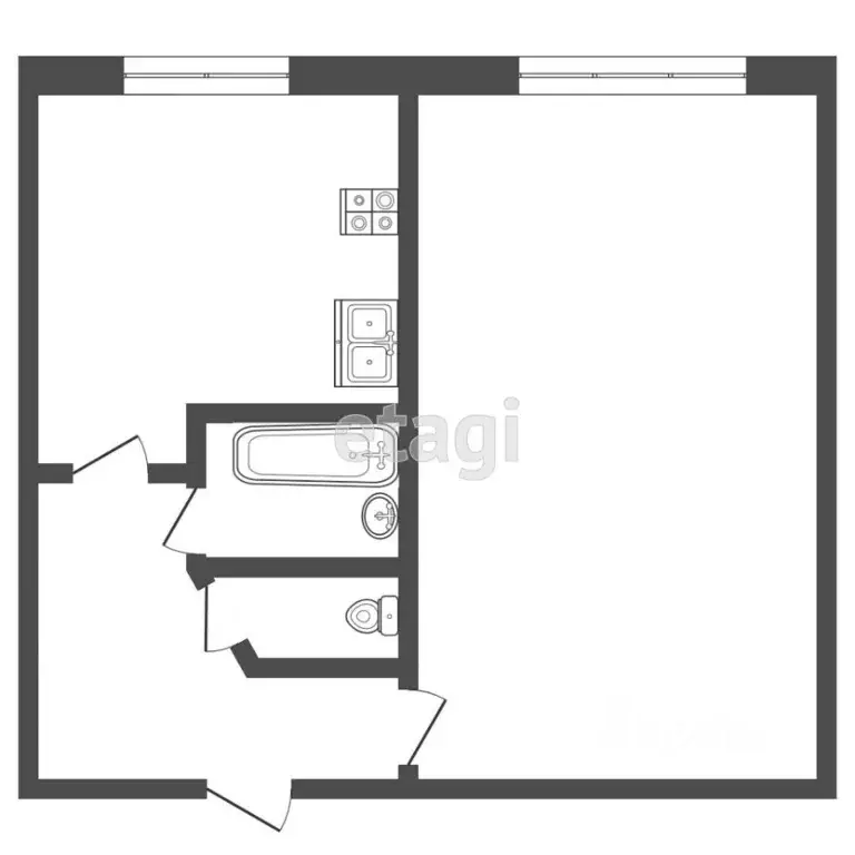 1-к кв. Мордовия, Саранск ул. Пушкина, 24 (33.2 м) - Фото 0