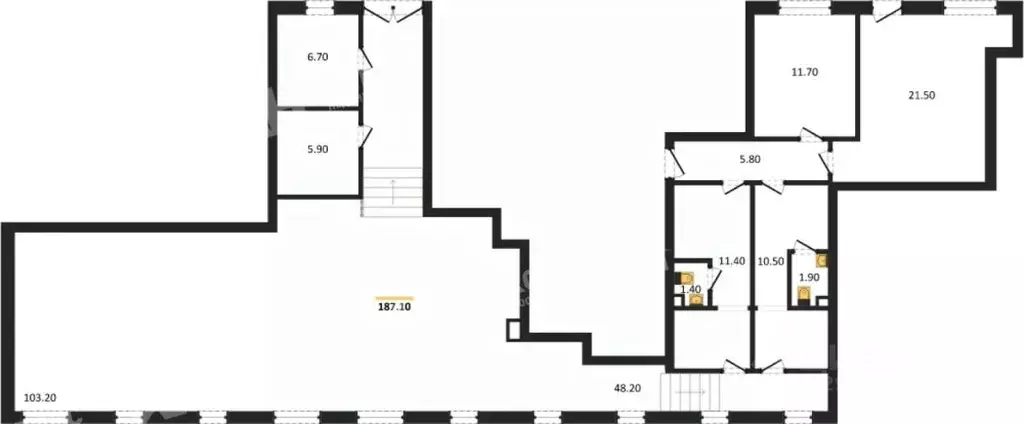Помещение свободного назначения в Москва Пятницкая ул., 40С1 (187 м) - Фото 1