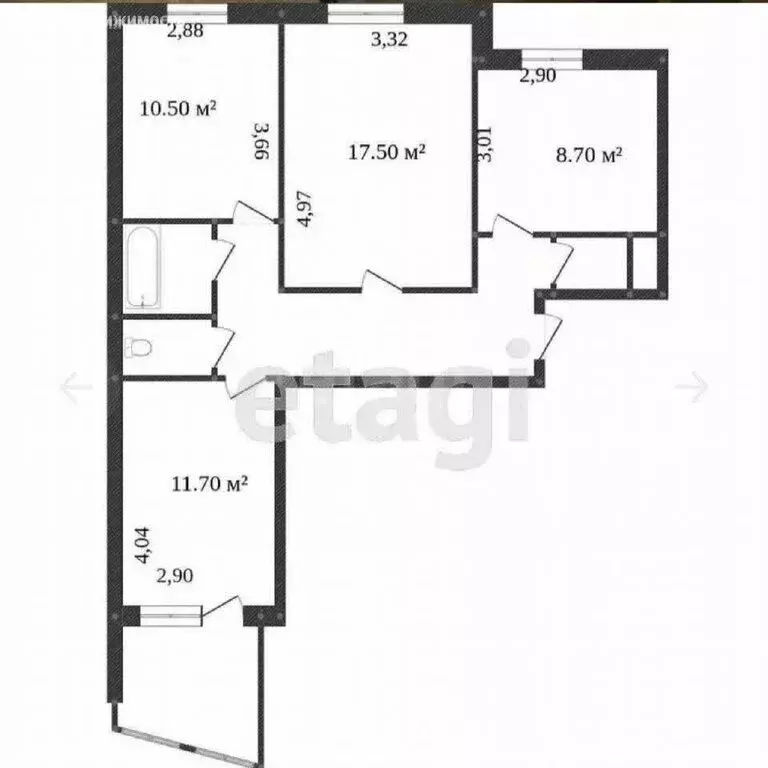 3-комнатная квартира: Вологда, Ярославская улица, 30А (64.3 м) - Фото 1
