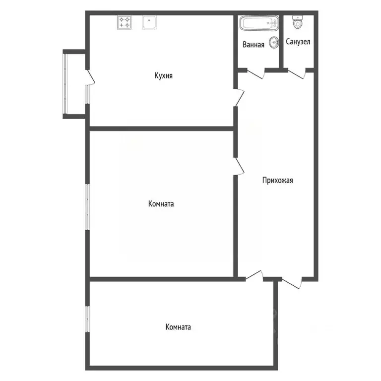 2-к кв. Башкортостан, Уфа ул. Генерала Горбатова, 7 (50.2 м) - Фото 1