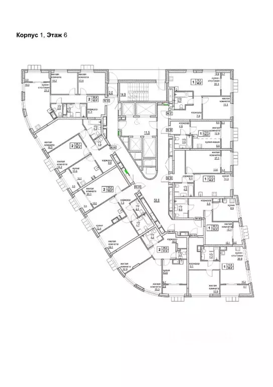 2-к кв. Нижегородская область, Нижний Новгород ул. Ванеева (60.4 м) - Фото 1
