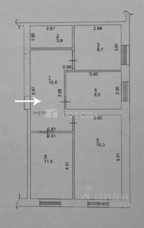 3-к кв. Алтайский край, с. Шипуново ул. Строительная, 2Г (61.7 м) - Фото 2
