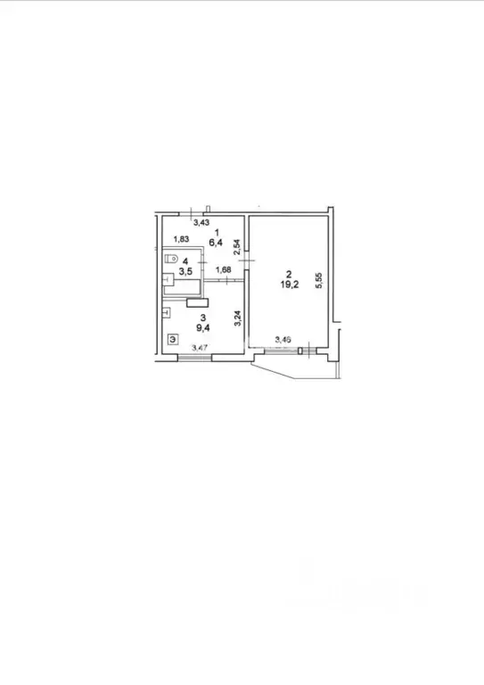 1-к кв. Карелия, Петрозаводск ул. Архипова, 6 (38.5 м) - Фото 2