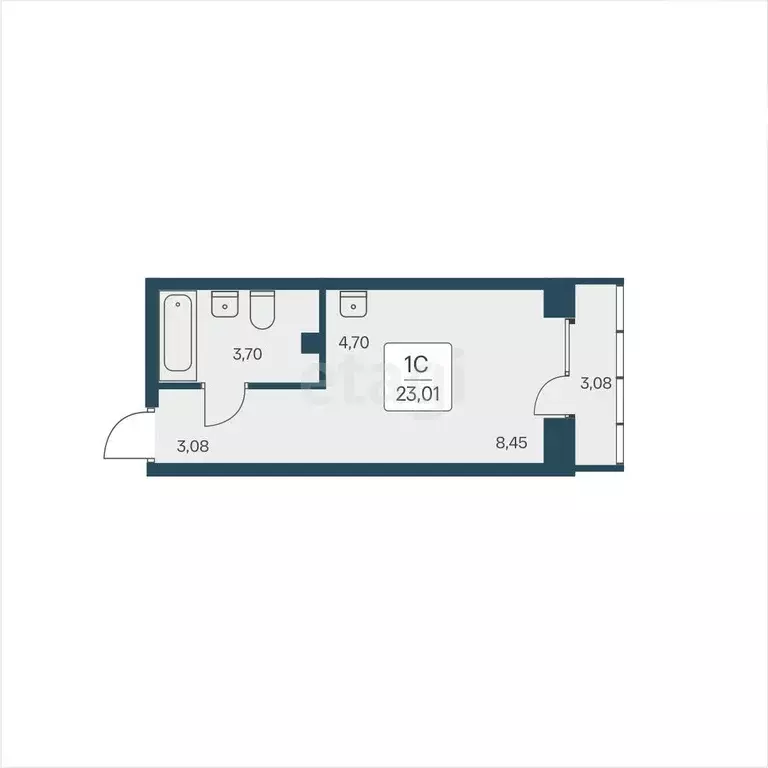 Продаётся квартира-студия, 23.01 м - Фото 0