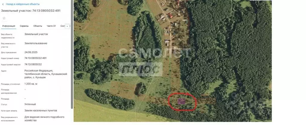 Участок в Челябинская область, с. Кунашак ул. Родниковая, 47 (12.0 ... - Фото 2