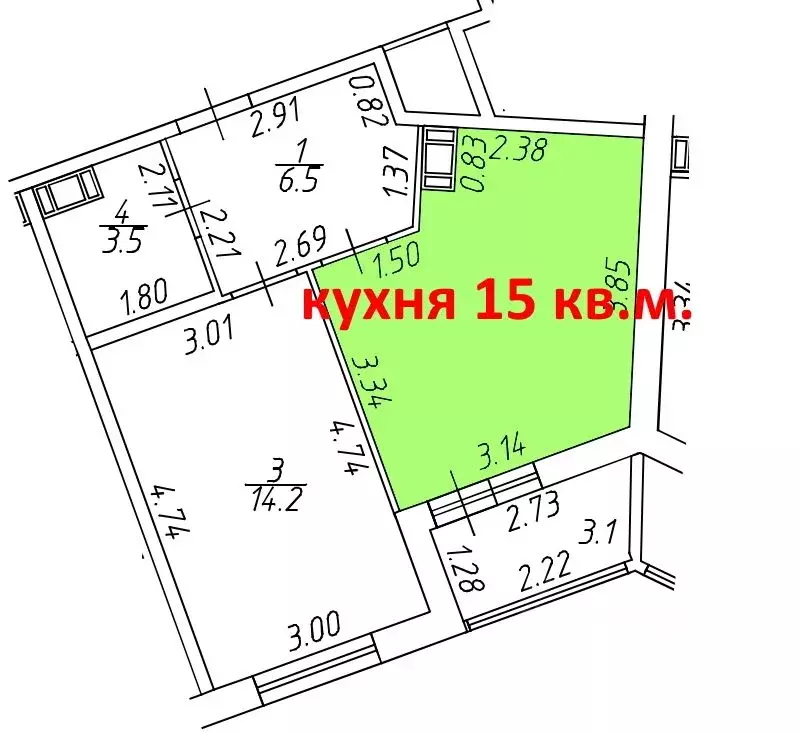 1-к кв. Санкт-Петербург ул. Чирикова, 5 (42.0 м) - Фото 1