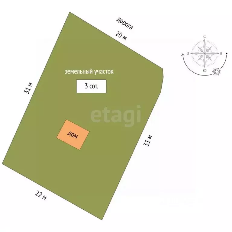 Дом в Ростовская область, Таганрог Строитель СНТ, аллея 2-я (80 м) - Фото 2