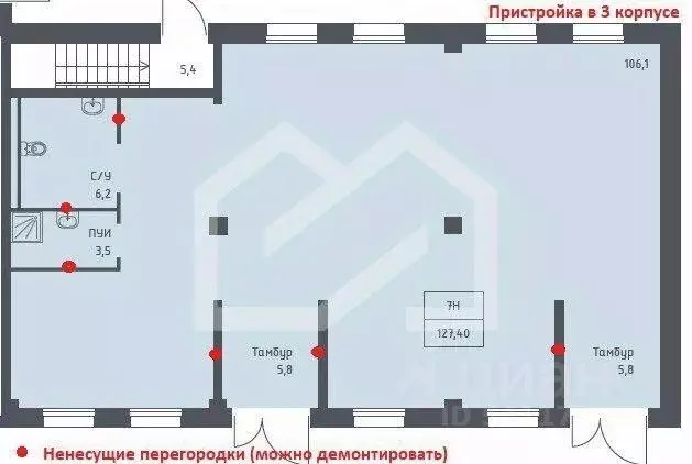 Помещение свободного назначения в Москва Ленинградское ш., 229Вк1 (127 ... - Фото 2