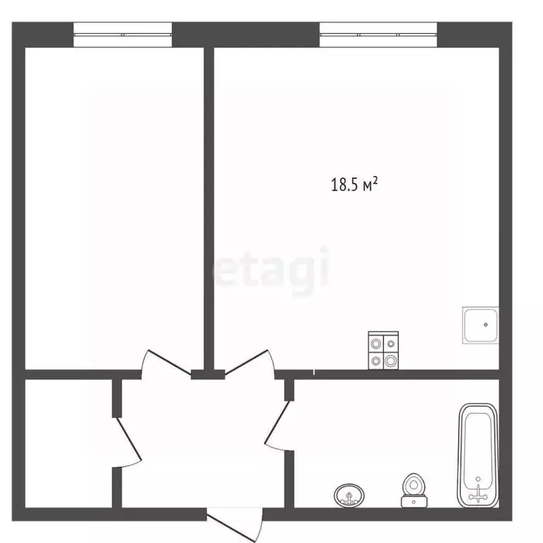 1-к кв. Тюменская область, Тюмень ул. Геннадия Куцева, 3 (43.7 м) - Фото 2