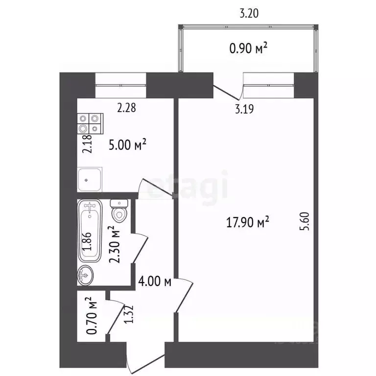 Студия Татарстан, Альметьевск ул. Клары Цеткин, 38 (29.8 м) - Фото 1