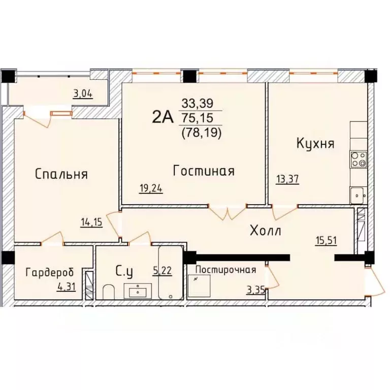 2-к кв. Дагестан, Дербент ул. Графа Воронцова, 78скА-2 (78.19 м) - Фото 0