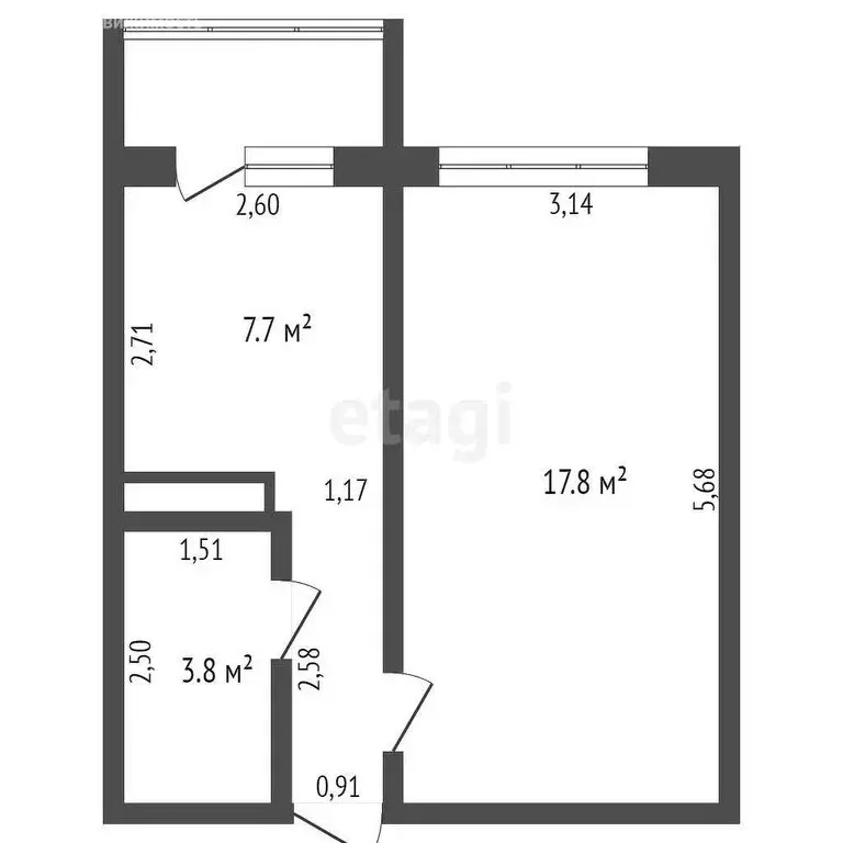 1-комнатная квартира: Кемерово, Рекордная улица, 19 (32 м) - Фото 0
