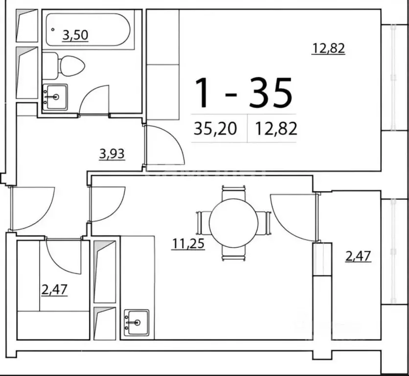 1-к кв. Санкт-Петербург Планерная ул., 91к1 (34.0 м) - Фото 2
