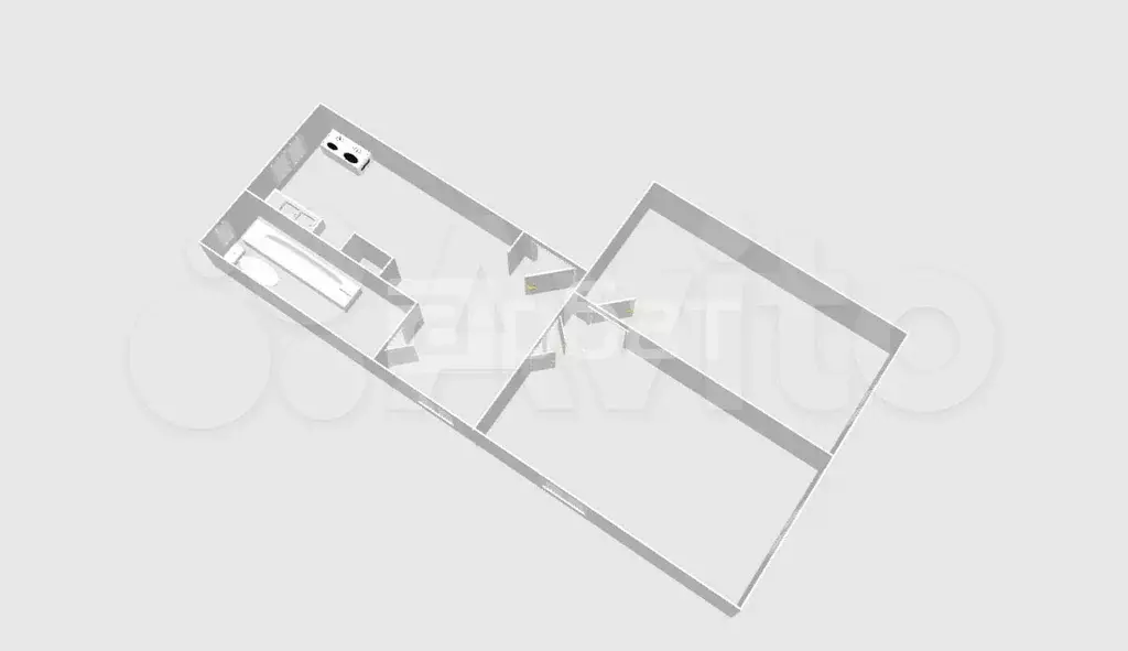 2-к. квартира, 43 м, 2/2 эт. - Фото 0