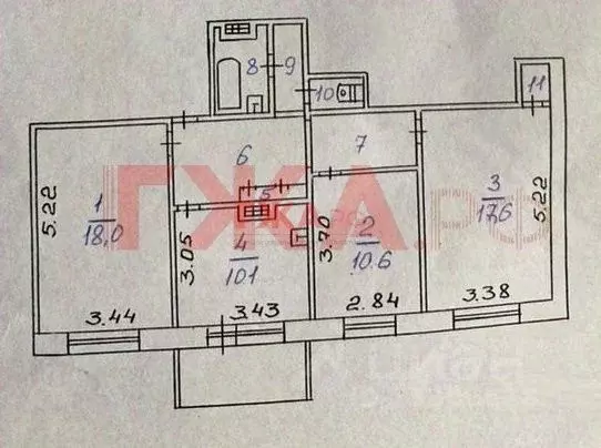 3-к кв. Саха (Якутия), Нерюнгри ул. имени Газеты Комсомольская Правда, ... - Фото 2