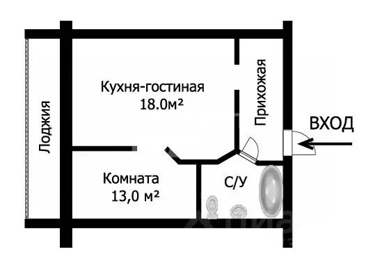 1-к кв. Томская область, Томск пос. Степановка, пер. Ботанический, 4 ... - Фото 2