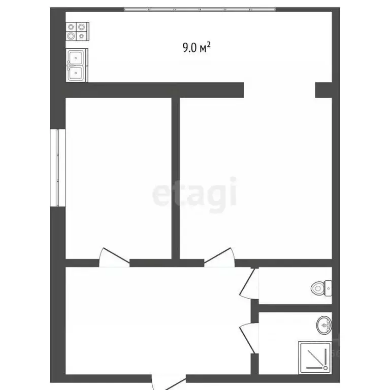 1-к кв. Ханты-Мансийский АО, Сургут ул. Иосифа Каролинского, 14/1 ... - Фото 0