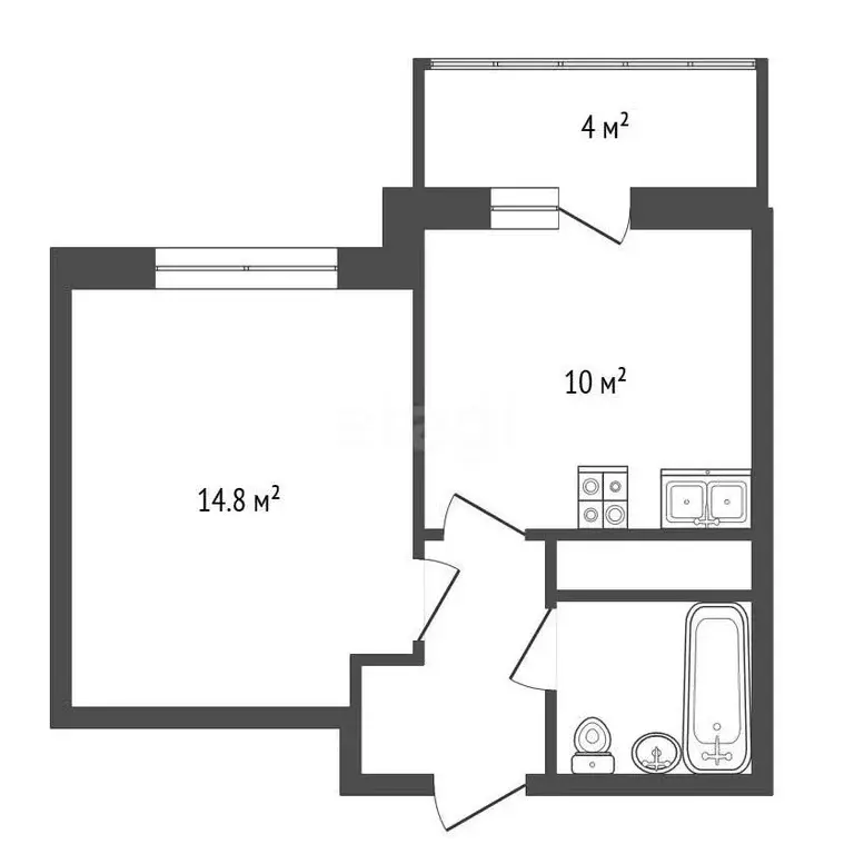 1-комнатная квартира: Санкт-Петербург, Плесецкая улица, 20к1 (32.1 м) - Фото 1