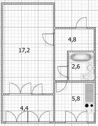 1-к кв. Башкортостан, Уфа ул. Софьи Перовской, 25/3 (34.0 м) - Фото 2