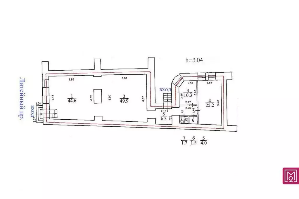 Помещение свободного назначения в Санкт-Петербург Литейный просп., 33 ... - Фото 2