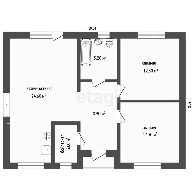 Дом в Тюмень, СНТ Поле Чудес, Высокая улица (75 м) - Фото 1