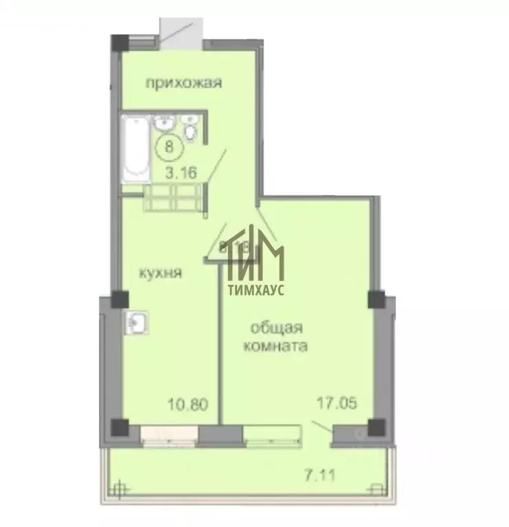 1-к кв. Омская область, Омск ул. 21-я Амурская, 25 (42.0 м) - Фото 2