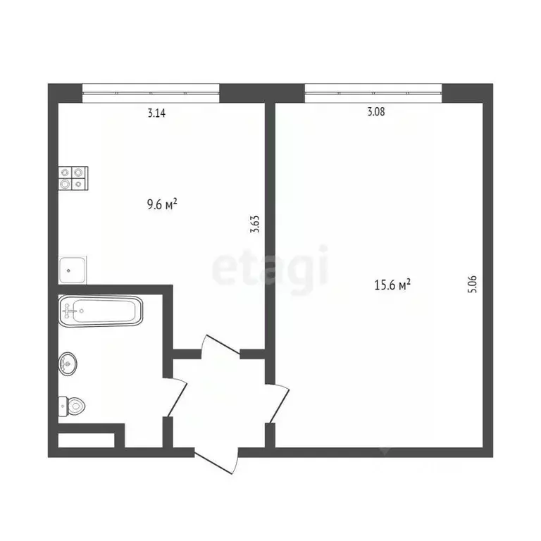 Комната Ханты-Мансийский АО, Сургут просп. Мира, 31 (15.7 м) - Фото 1