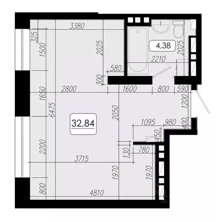 1-к кв. Приморский край, Владивосток Верхняя ул., 20 (32.84 м) - Фото 1