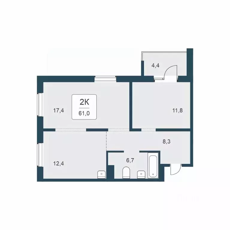 2-к кв. Новосибирская область, Новосибирск Цветной бульвар жилой ... - Фото 1