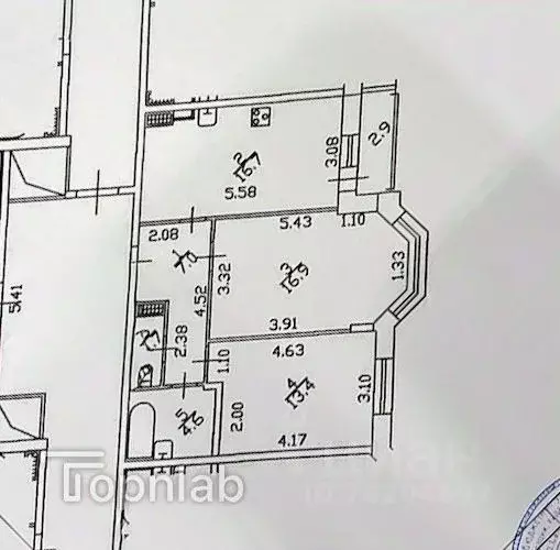 2-к кв. Санкт-Петербург пос. Парголово, ул. Федора Абрамова, 8 (60.3 ... - Фото 2