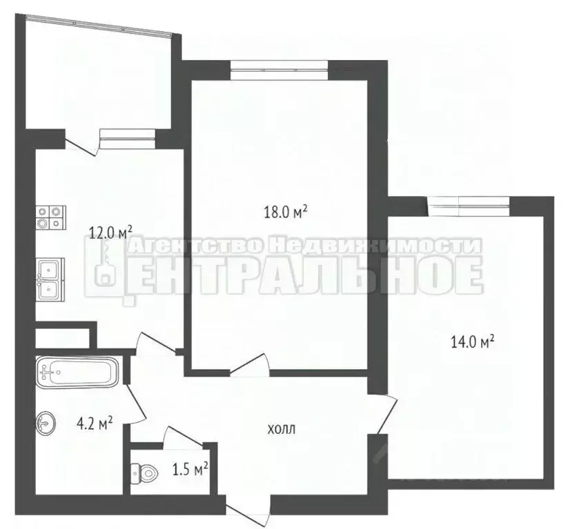 2-к кв. Смоленская область, Смоленск ул. 12 лет Октября, 9а (62.0 м) - Фото 2