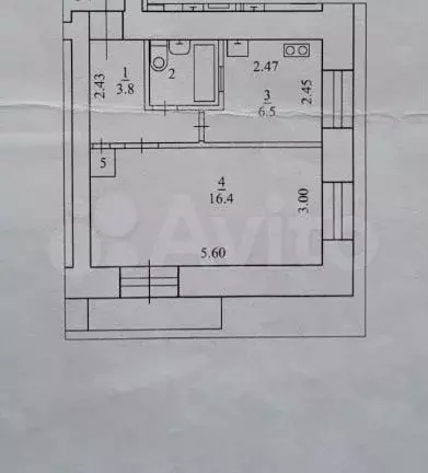 1-к. квартира, 30 м, 4/9 эт. - Фото 0