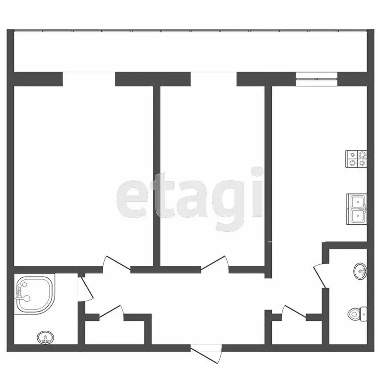 2-комнатная квартира: Ростов-на-Дону, улица Евдокимова, 35Д (65 м) - Фото 0