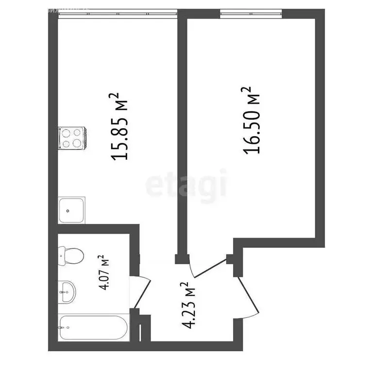1-комнатная квартира: Ульяновск, Западный бульвар, 24 (42.5 м) - Фото 1