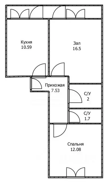 2-к кв. Ульяновская область, Ульяновск ул. Рябикова, 110к1 (54.22 м) - Фото 2